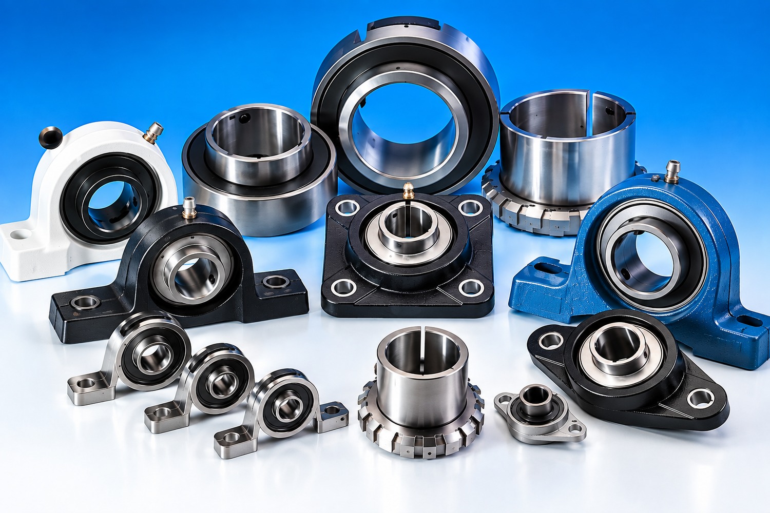 Multiple pillow block bearings